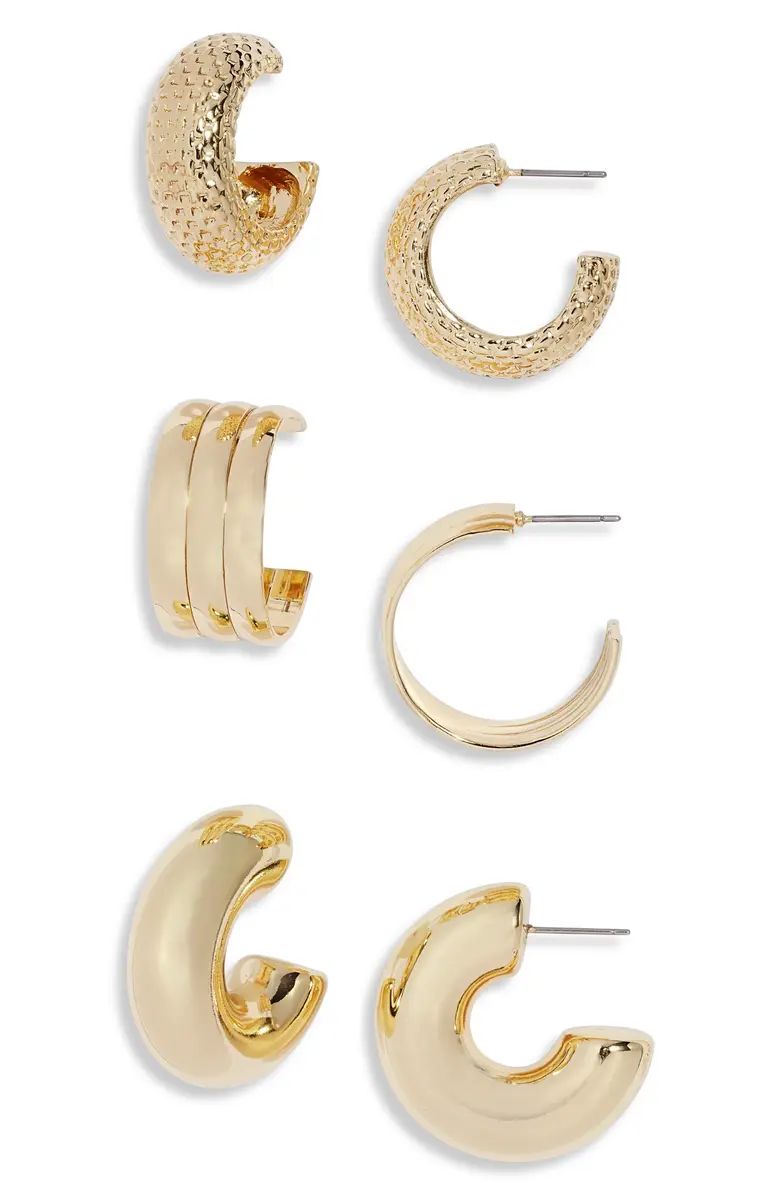 Set of 3 Hoop Earrings | Nordstrom | Nordstrom
