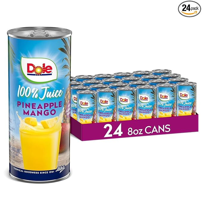 Dole 100% Pineapple Mango Juice, No Added Sugar, Excellent Source of Vitamin C, 100% Fruit Juice,... | Amazon (US)
