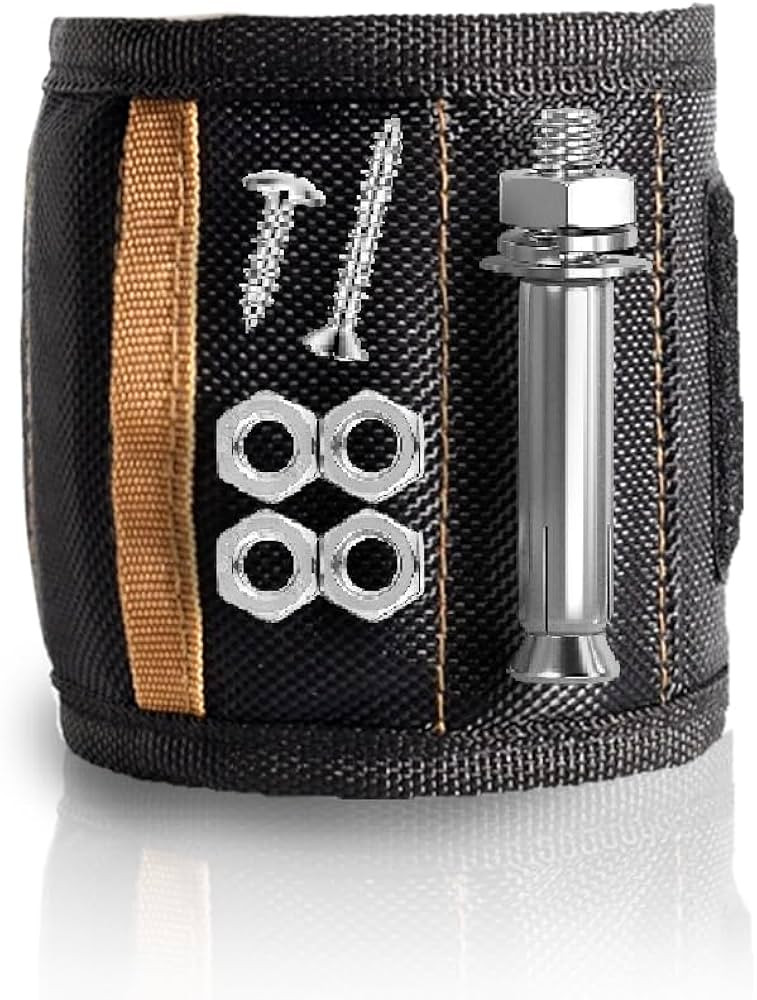 Magnetic Wristband for Holding Screws, Nails & Tools, Strong Magnets Holding Screws,Nails,Drill,B... | Amazon (US)