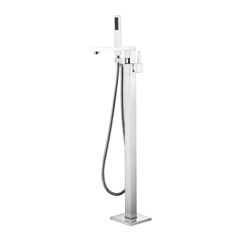 UN-FF011BN Single Handle Floor Mounted Faucet with Handshower | Wayfair North America