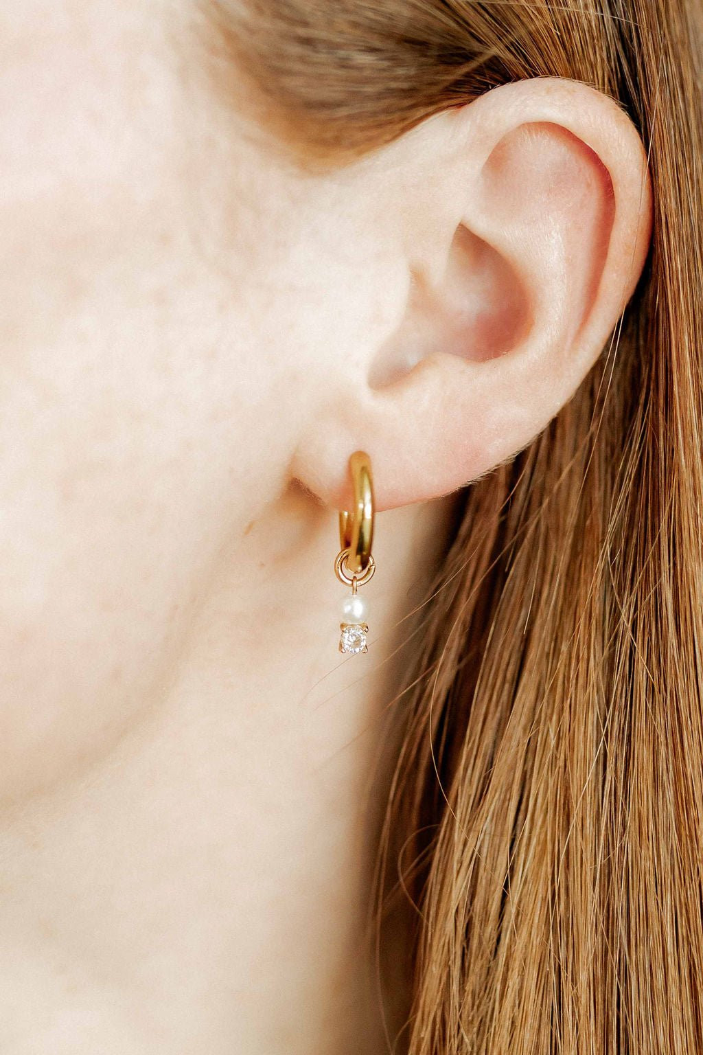 Huggie Charm Earrings - Jo Gold - Shop LINNY CO | LINNY CO LLC