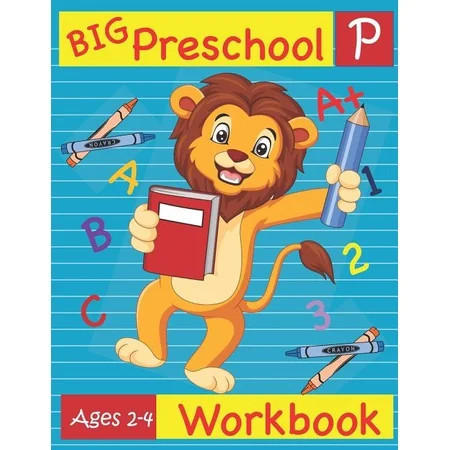 Big Preschool Workbook Ages 2-4: Preschool Activity Book for Kindergarten Readiness Alphabet Numbers Counting Matching T, (Paperback) | Walmart (US)