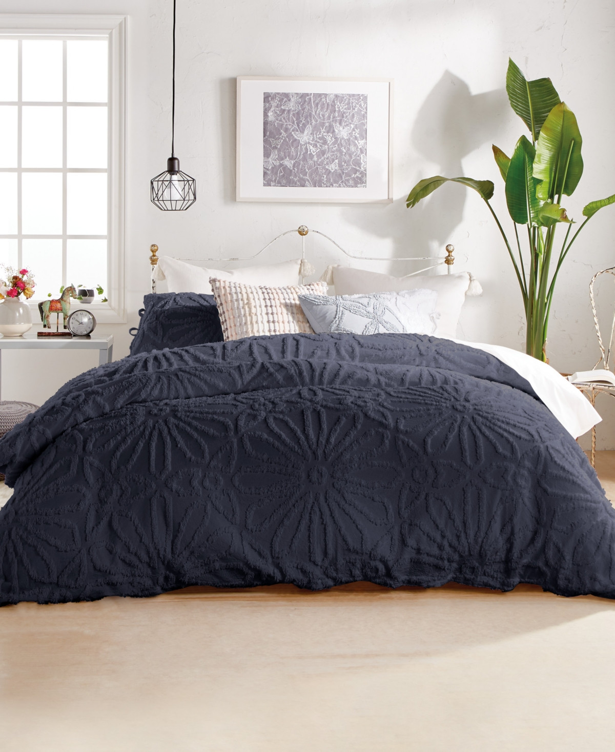 Peri Home Chenille Medallion Comforter Set, Full/Queen - Indigo | Macy's