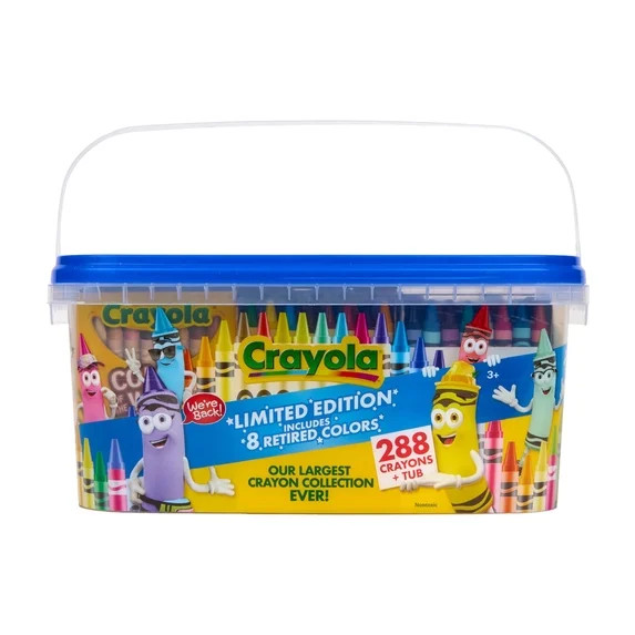 Crayola Crayon Tub, Limited Edition Retired Crayon Colors, 288ct, Classroom Must Haves for Teache... | Walmart (US)
