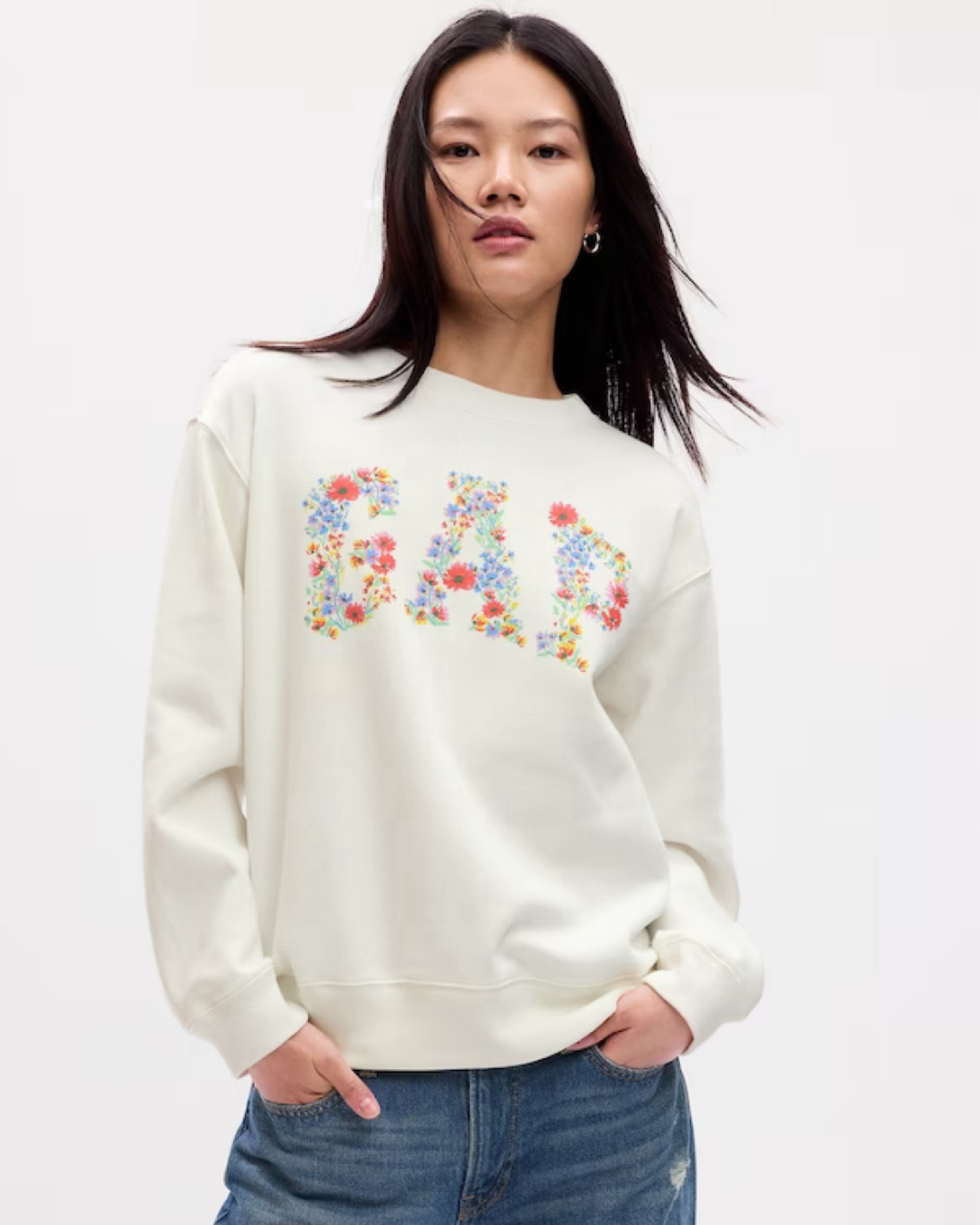 GAP Factory logo sweatshirt with Spring florals!

Cayenne Red & the Metallic also look Spring!

#LTKSeasonal #LTKsalealert #LTKfindsunder50