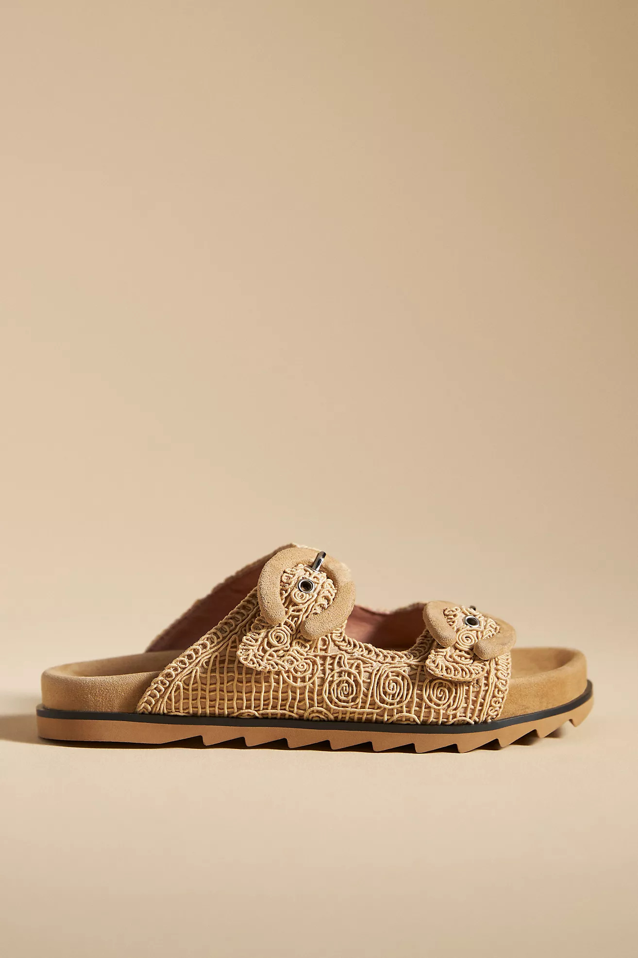 Bibi Lou Macramé Buckle Slide Sandals | Anthropologie (US)
