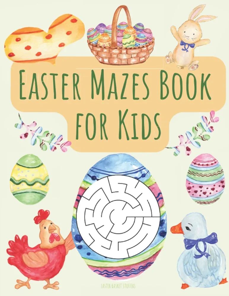 Easter Mazes Book for Kids: Easter Basket Stuffers: 150 Mazes of 3 Difficulty Levels: Activity Bo... | Amazon (US)