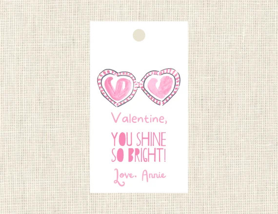 Valentine tags / Class Treat Tags | Etsy (US)