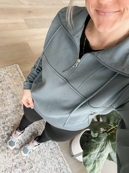 Cute athleisure outfit for running errands! Such a cute blue athletic pullover from old navy! #oldnavyfind 

#LTKFind #LTKunder50 #LTKfit
