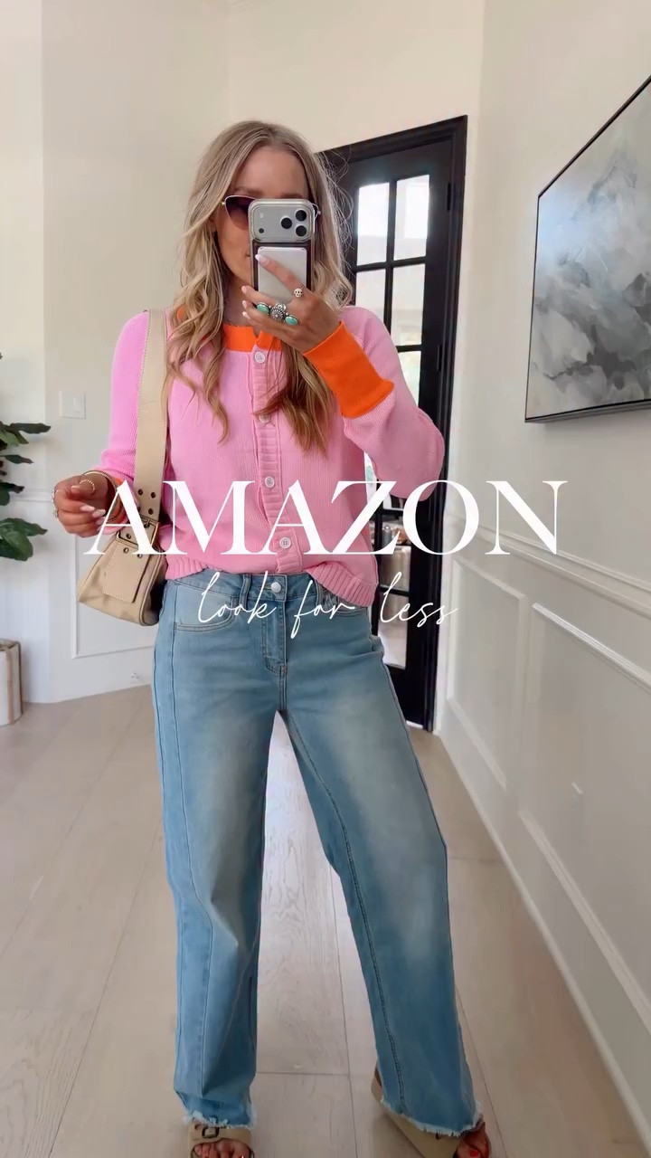 🤍This colorful Amazon cardigan just makes me happy!! 😊 ☀️
