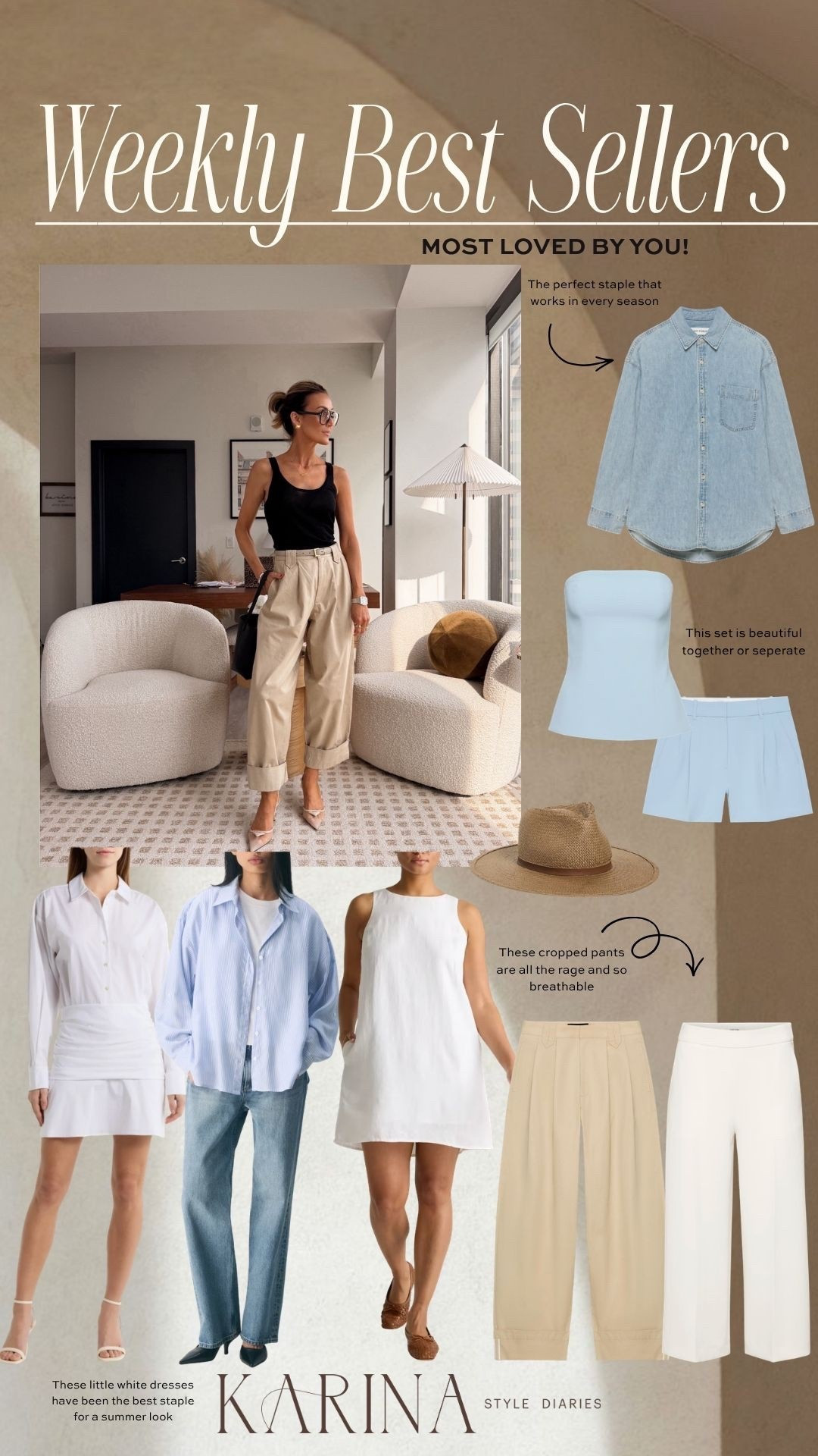 Your weekly most loved! Lots of staples here but a couple pops of blue which has been my favorite lately! I feel like these are all pieces that are easy to wear all season!🤍

#LTKSeasonal #LTKOver40 #LTKMothersDay