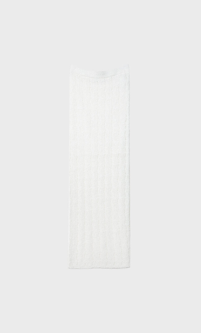 Openwork knit textured skirt | Stradivarius (UK)