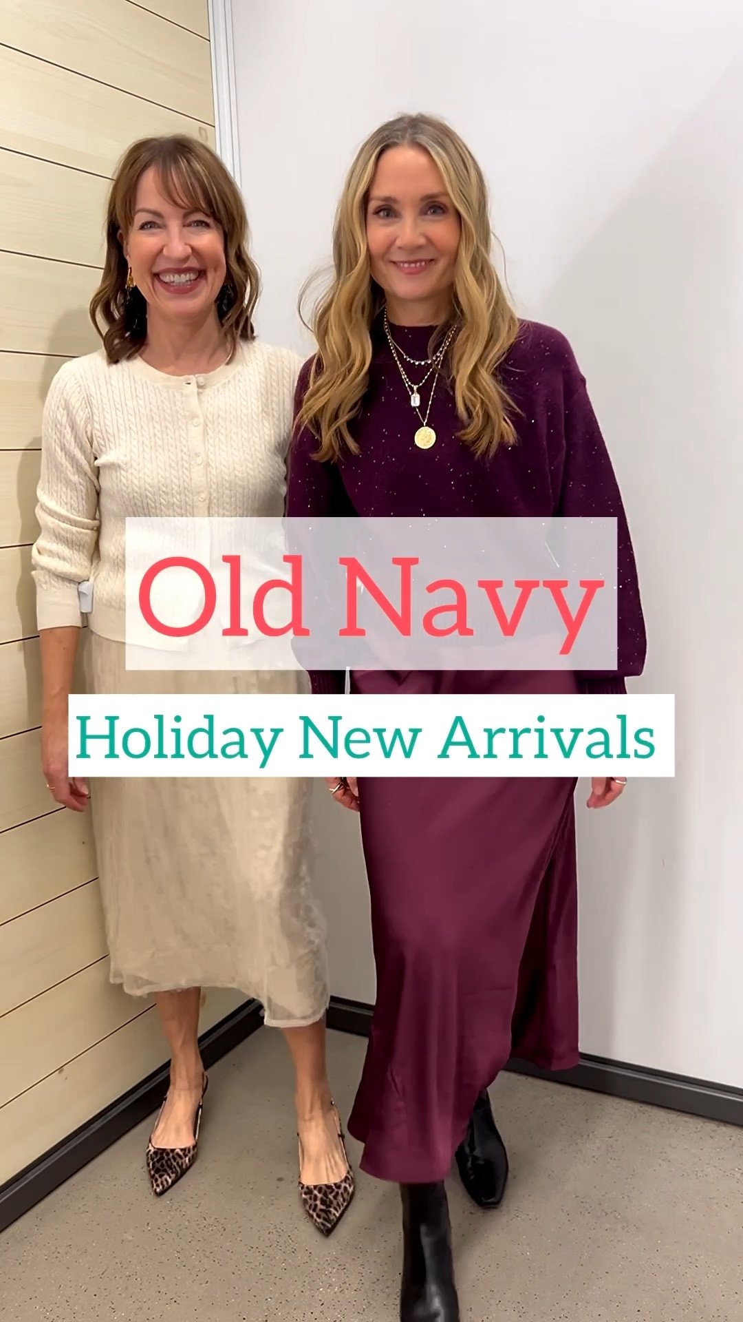 Popped into our neighborhood @oldnavy and it was just so festive!✨ Even the Christmas playlist was on point—we were seriously jamming out in the dressing room!🎅🏼😂

We found everything from sparkly holiday party looks to the cutest holiday loungwear! Of course we always love their jeans & sweaters too! 

So much is on sale & everything is less than $45!👏🏼 We’re both 5’6” and are wearing small in tops and 2 in bottoms  
HOW TO SHOP:
1️⃣Comment SHOP and we’ll send outfit links to your DM
2️⃣Click link in bio to shop on our LTK
3️⃣Watch our stories for links!

Holiday outfits, Christmas outfit, Christmas pajamas, sequin skirt, sparkly sweater, holiday party 

#LTKFindsUnder50 #LTKOver40 #LTKHoliday