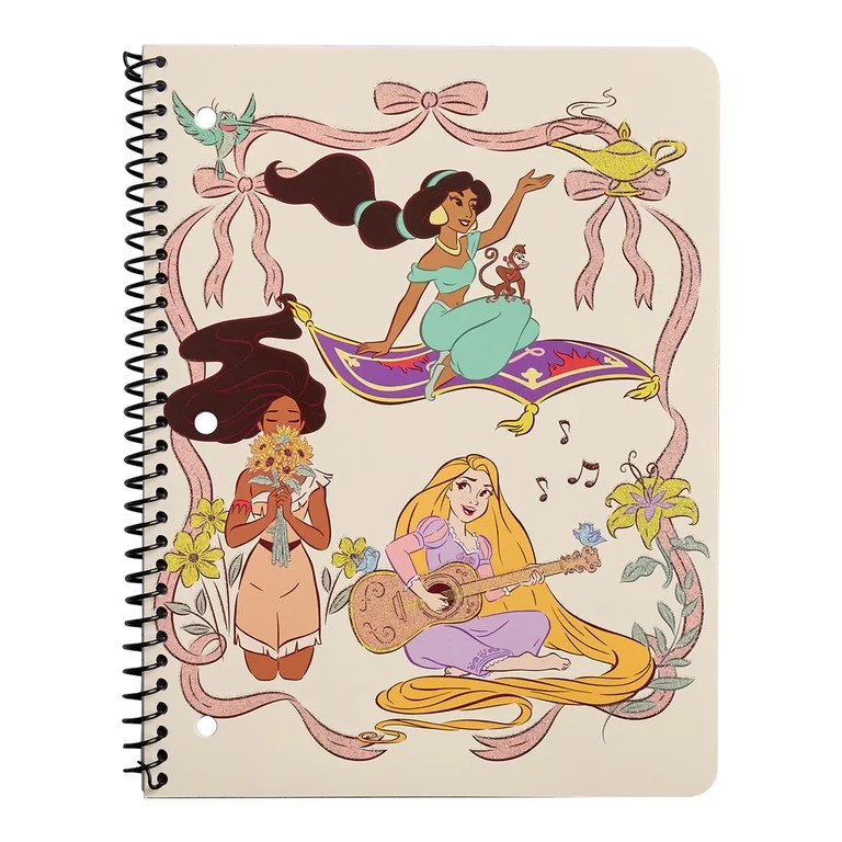 Disney Princess 1-Subject Spiral Notebook, Wide Ruled, 80 Sheets, for Students | Walmart (US)