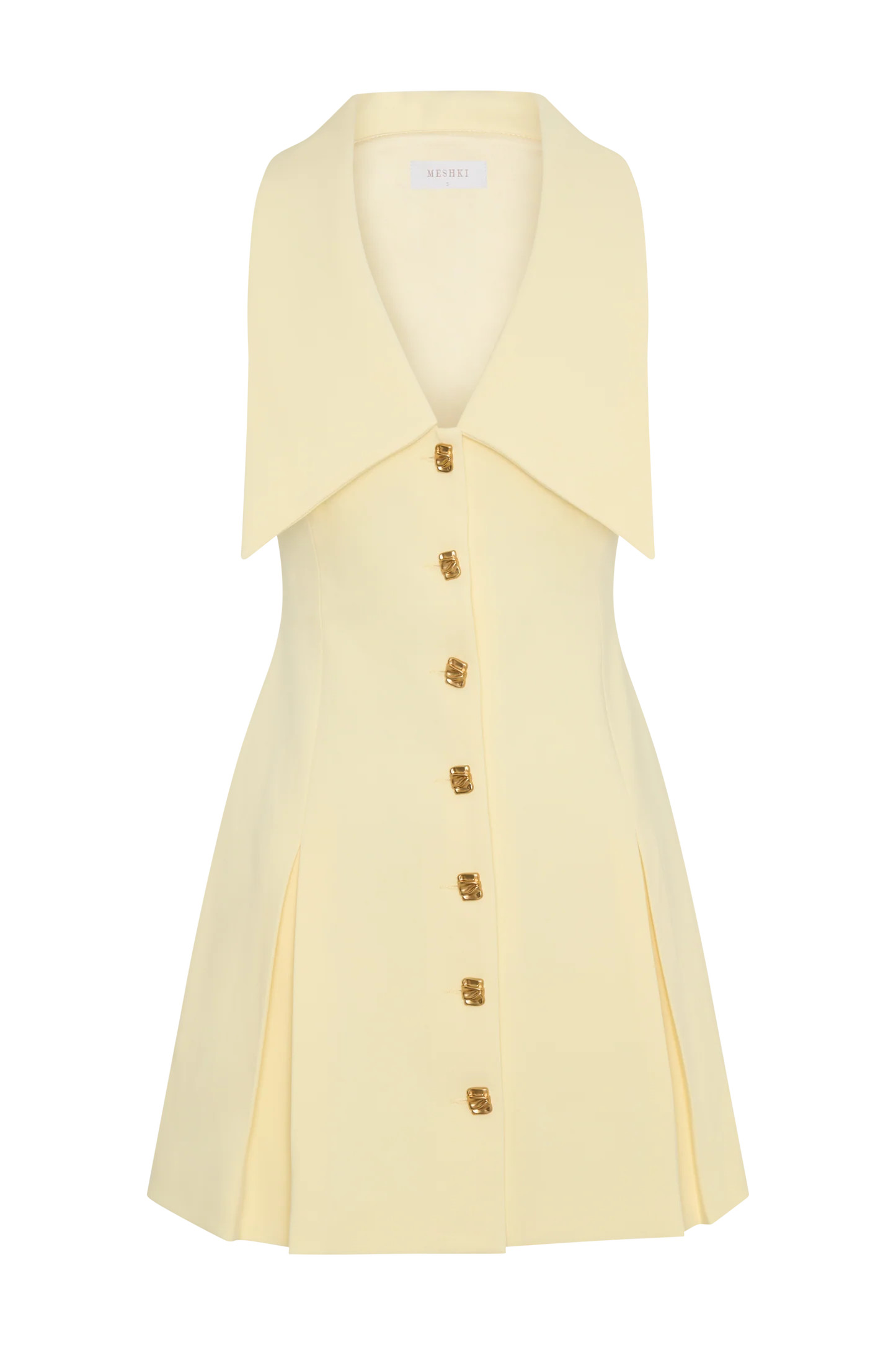 Oli Sleeveless Mini Dress - Lemon | MESHKI US