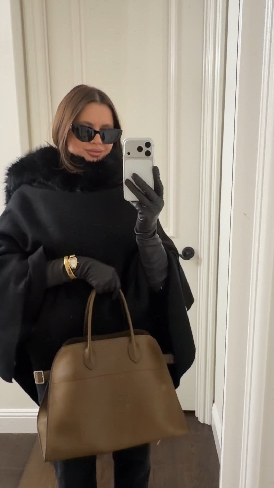 Winter outfit inspo. Styling this Zara knit fur cape with black denim, black leather gloves, black leather booties, black sunnies and iconic Margaux tote. 

#winteroutfit #winter #outfit #cape #fur #knit #denim #black #leather #gloves #margaux #tote #therow #zara #outfitinspo #ootd #sunglasses #miumiu 

#LTKSeasonal #LTKootd #LTKFindsUnder100

#LTKFindsUnder50 #LTKgrwm #LTKWorkwear