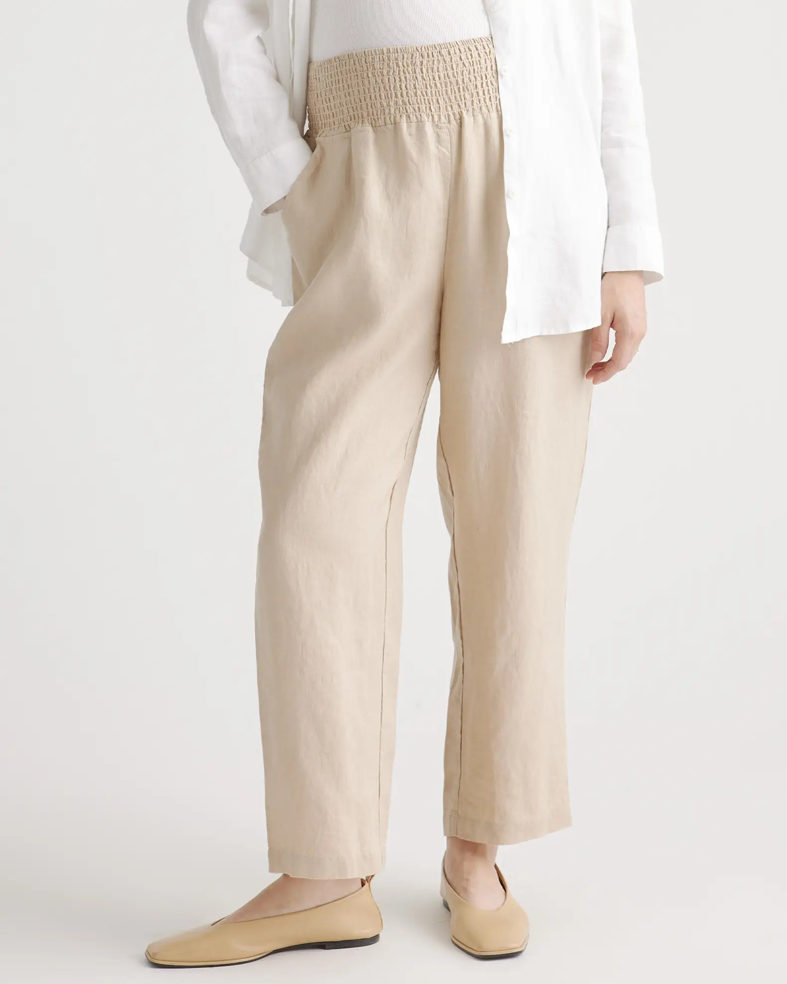 100% European Linen Maternity Pants | Quince