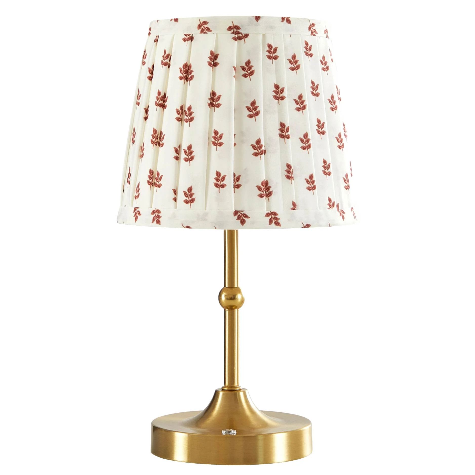Stylehouse 13" Printed Pleated Rechargeable LED Lamp | Walmart (US)