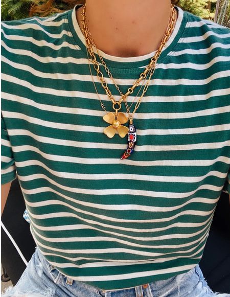 Gold necklace, necklace stack, summer necklace, gold charm 

#LTKSeasonal #LTKFestival #LTKsalealert