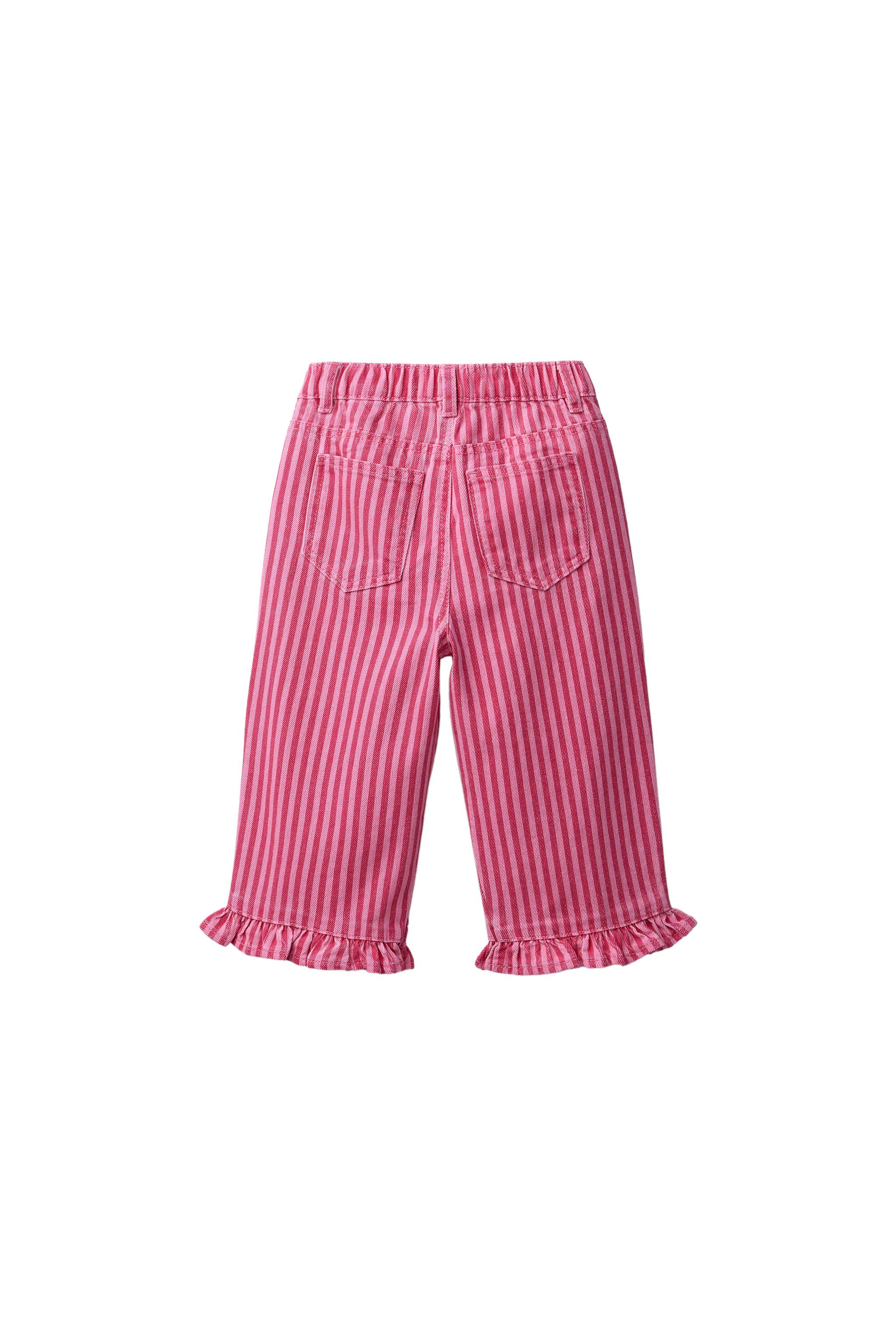 RUFFLED STRIPED CULOTTES | Zara US