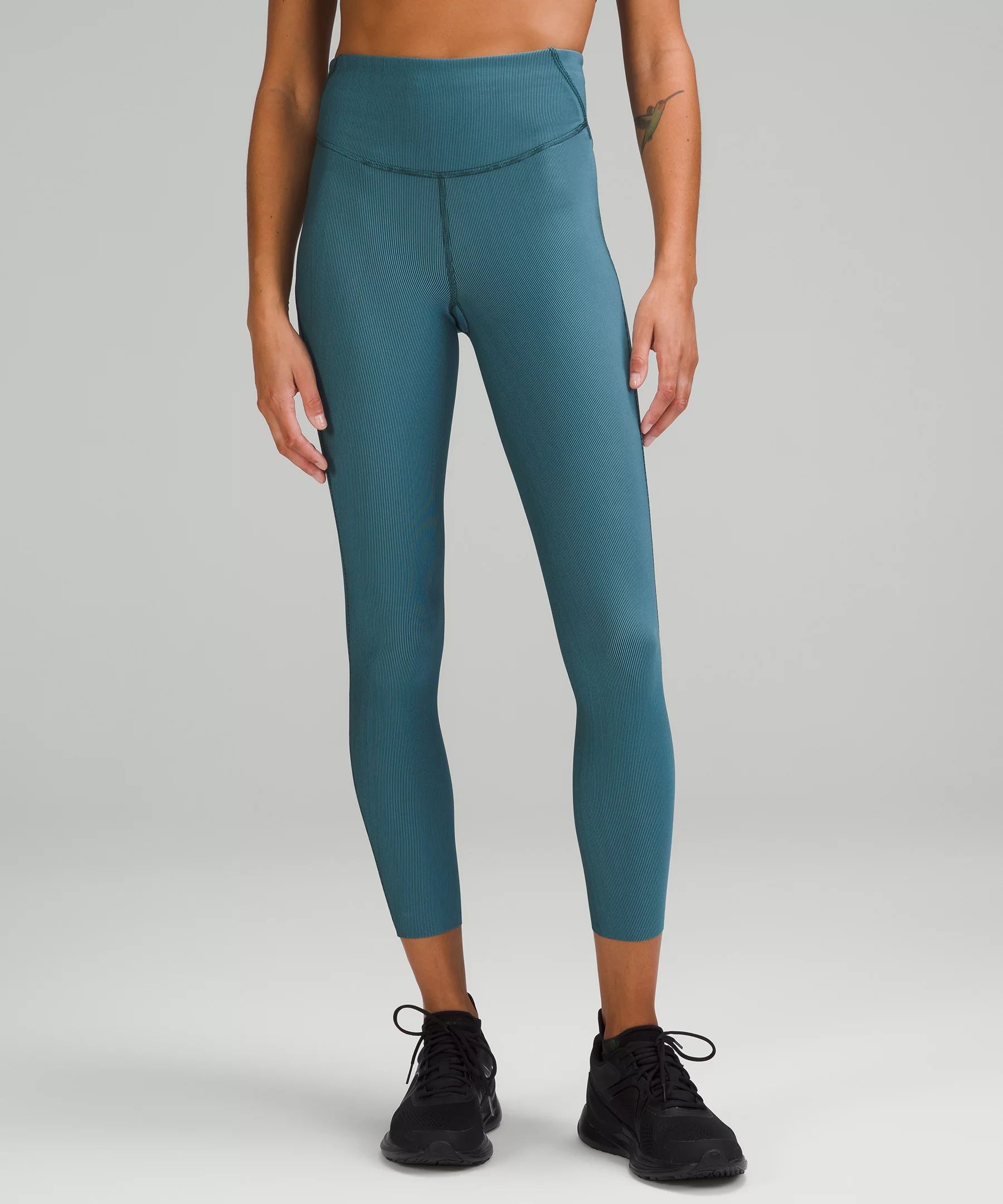 Base Pace High-Rise Tight 25" Two-Tone Ribbed | Lululemon (US)