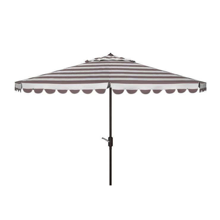 10.8' Round Vienna Umbrella Gray/White - Safavieh | Target