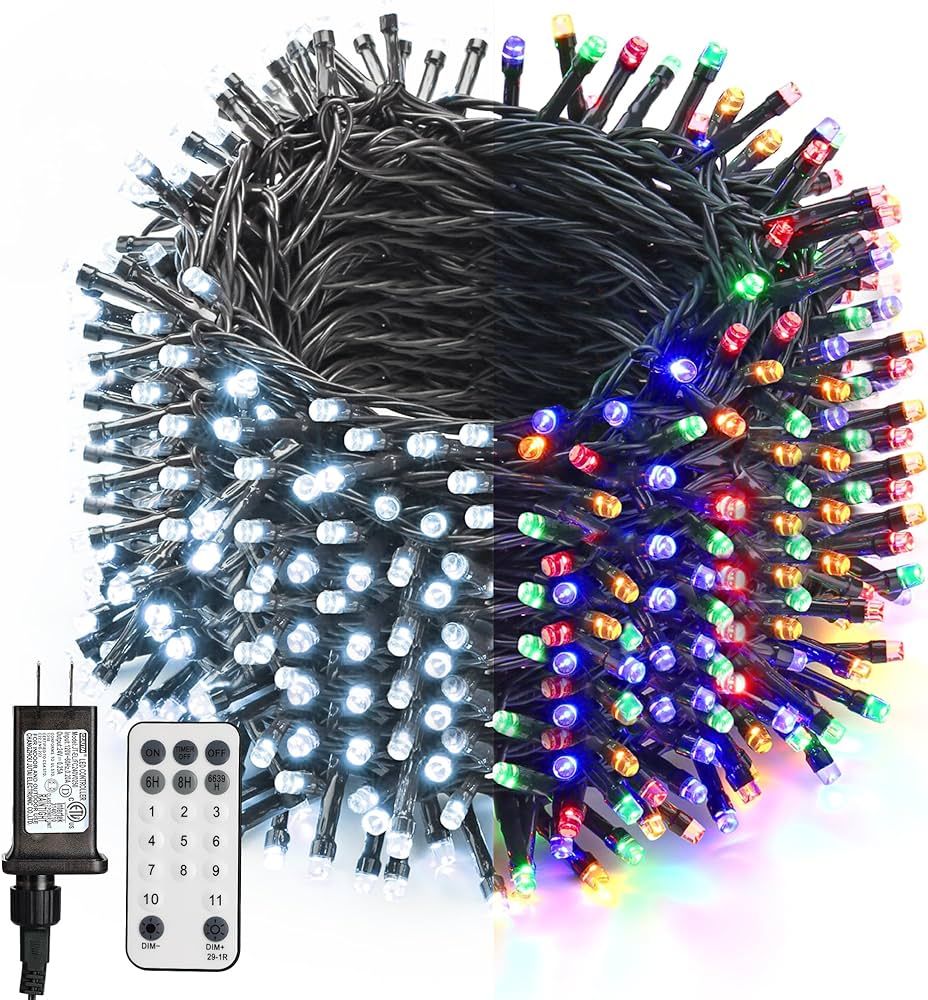 BrizLabs Christmas Tree Lights, 262ft 800 LED Color Changing Christmas Lights with Remote, 11 Mod... | Amazon (US)