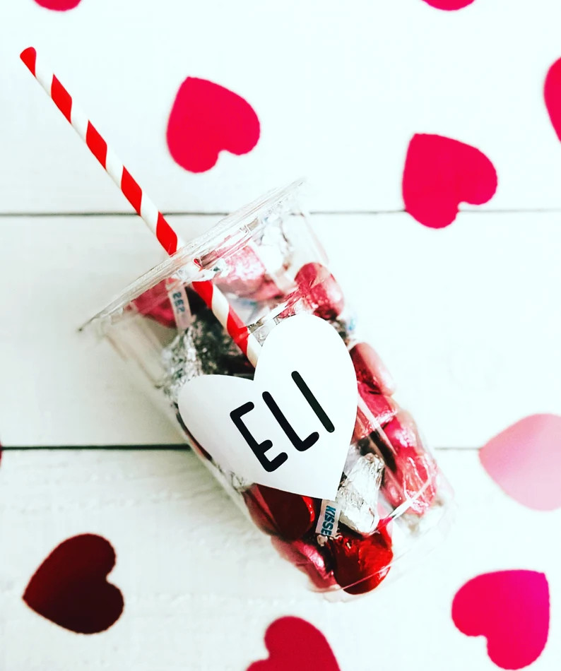 Kids Valentines Cups • Personalized Valentine Day Cup for Kids · Valentines Cup · Valentines ... | Etsy (US)