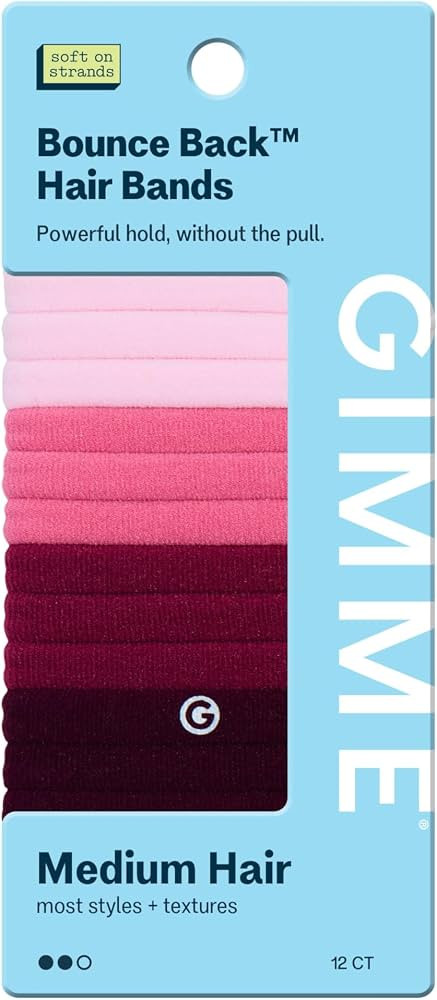 Gimme Beauty Medium Hair Bands Seamless Nylon - Low Profile Hair Accessory - Snag Free Tie for Fi... | Amazon (US)