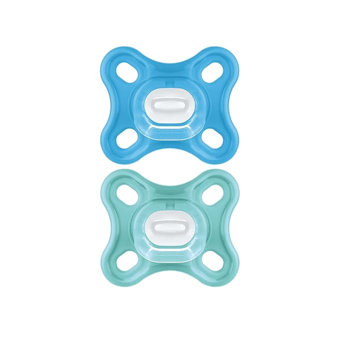 MAM Comfort Baby Pacifier, 100% Lightweight Silicone, Sterilizer Case, 0-3 Months (Pack of 2) | Amazon (US)