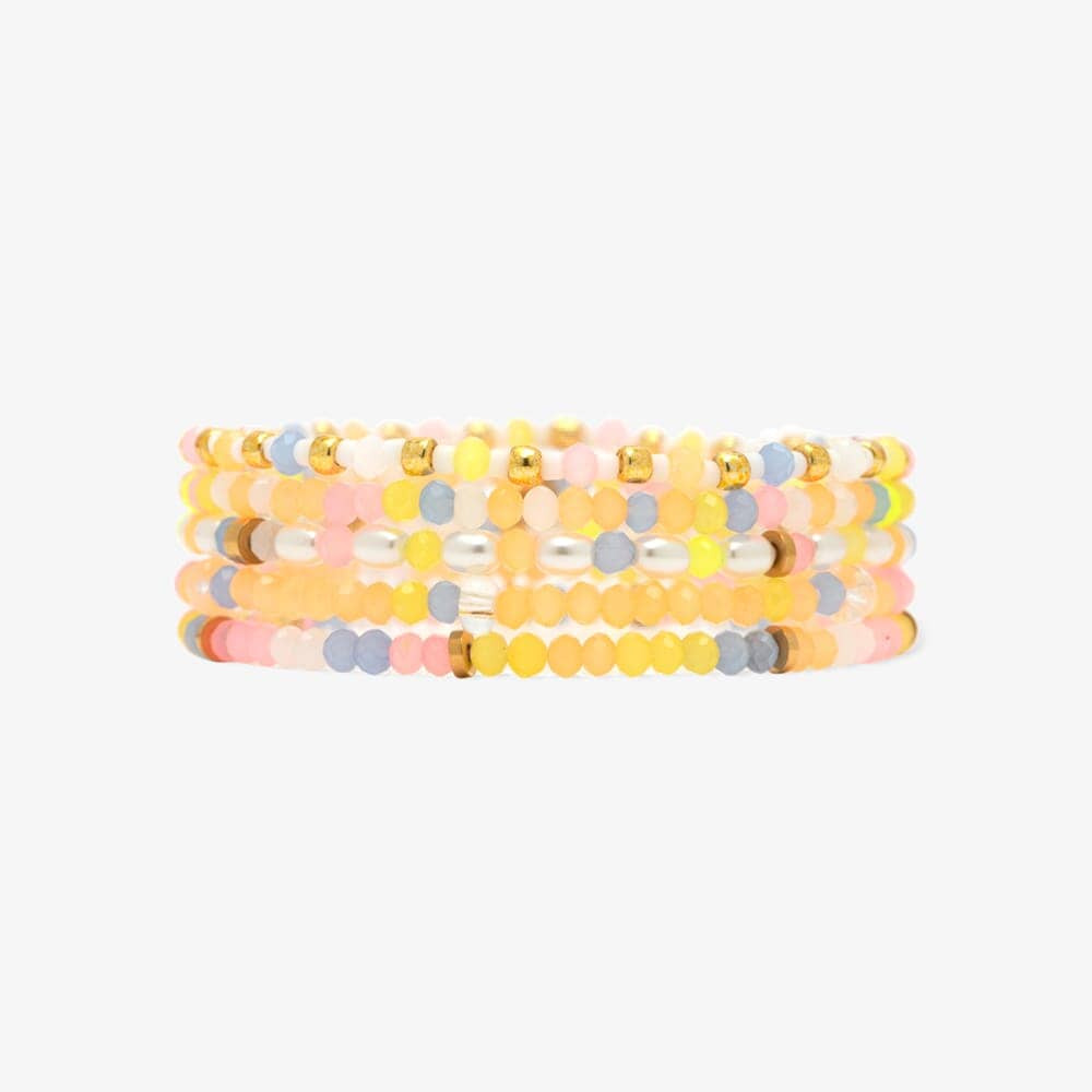 Frosted Bead Stretch Bracelet Set | Pura Vida Bracelets