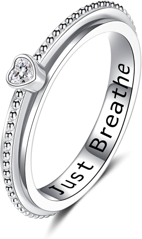 Step Forward 925 Sterling Silver Fidget Ring with Spinner for Anxiety for Women- Jewelry Gifts fo... | Amazon (US)