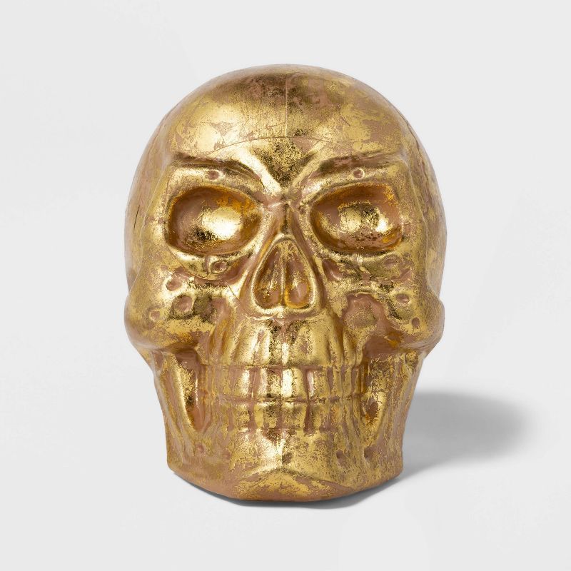 Skull Gold Foil Mold Halloween Decorative Sculpture - Hyde &#38; EEK! Boutique&#8482; | Target