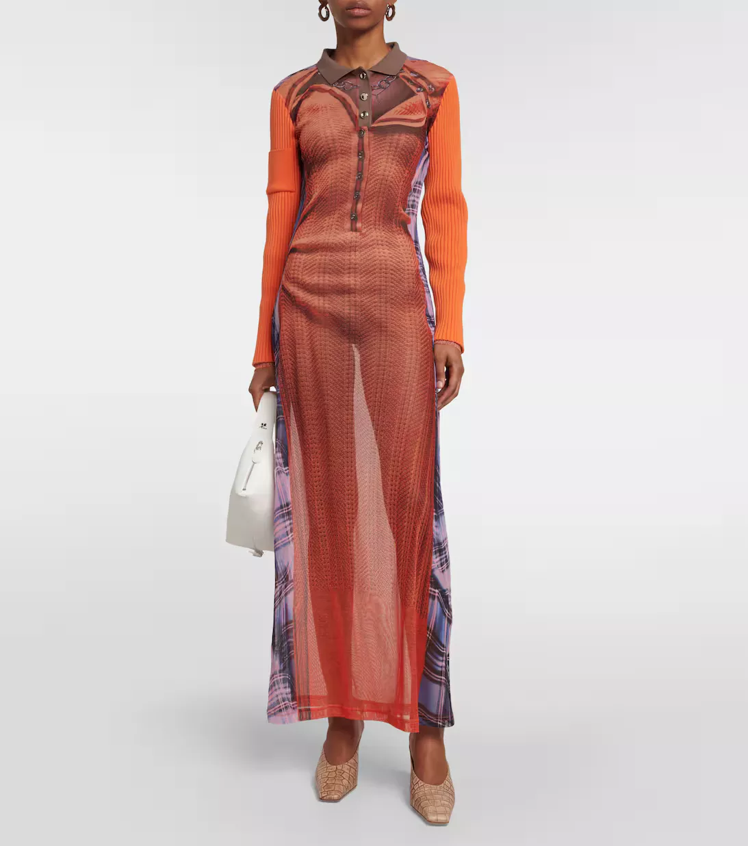 Eye On Design: Orange Shirred Velvet Corset Dress By John Paul Gaultier