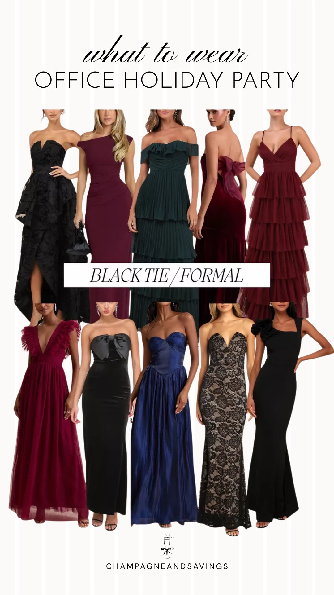 Black tie work holiday party dresses

#LTKWorkwear #LTKWedding