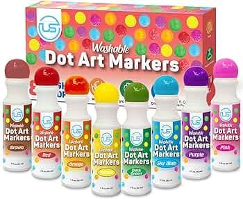 Dot Markers | Bingo Daubers | Washable 8 Colors Dot Markers for Toddlers and Kids Dot Art. Toddle... | Amazon (US)