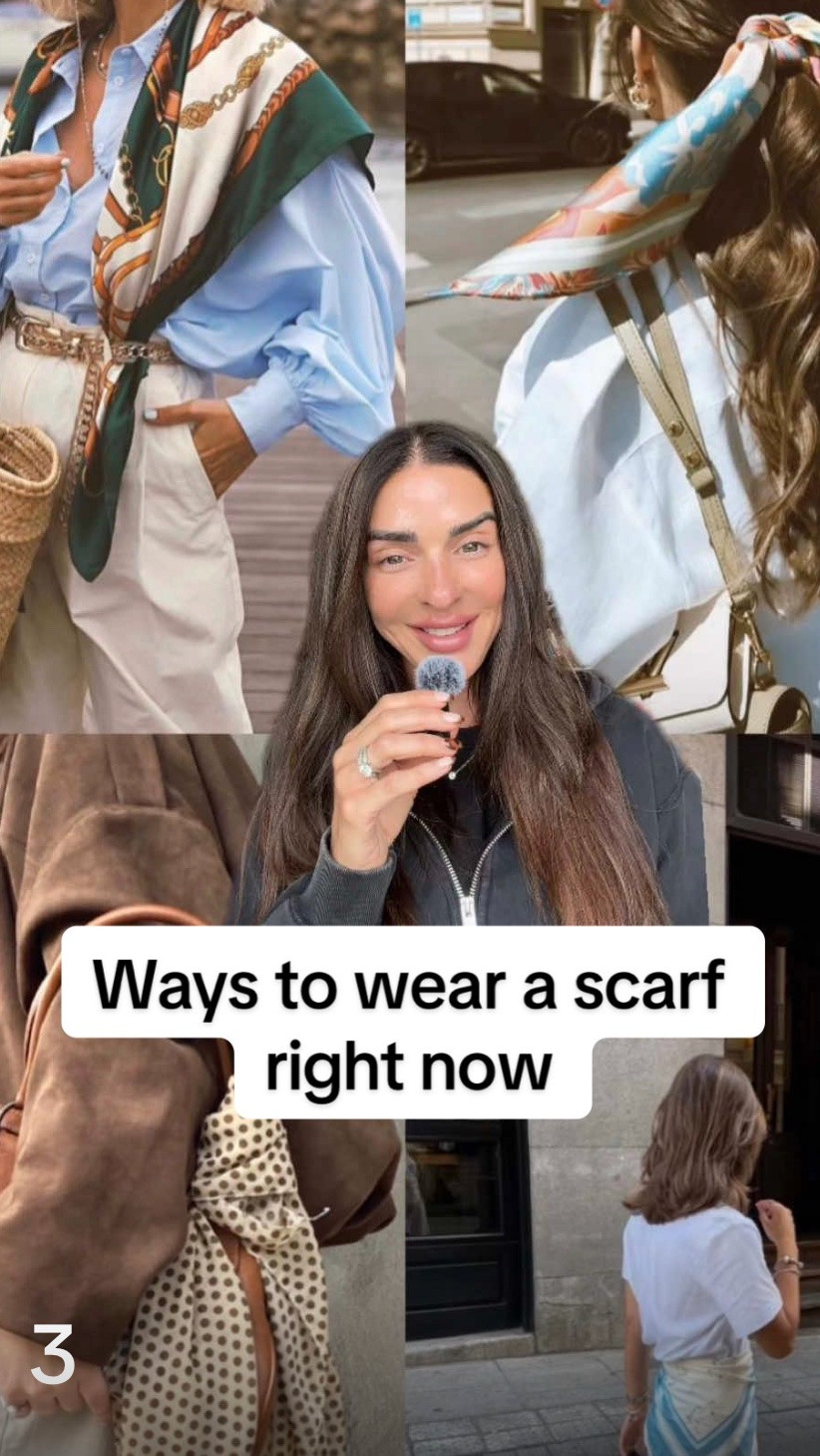 Ways to wear a scarf right now. some of my favorite scarves of the moment. 

Save this post for later & like and follow for more 🫶

Pinterest inspo shown & creators unknown, please tag if you know any of them so I can credit.
