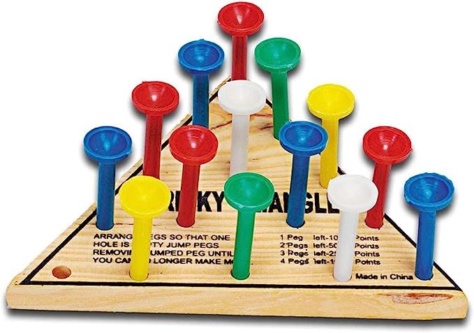 Pack of 12 Wooden Peg Games (Tricky Triangle) | Amazon (US)