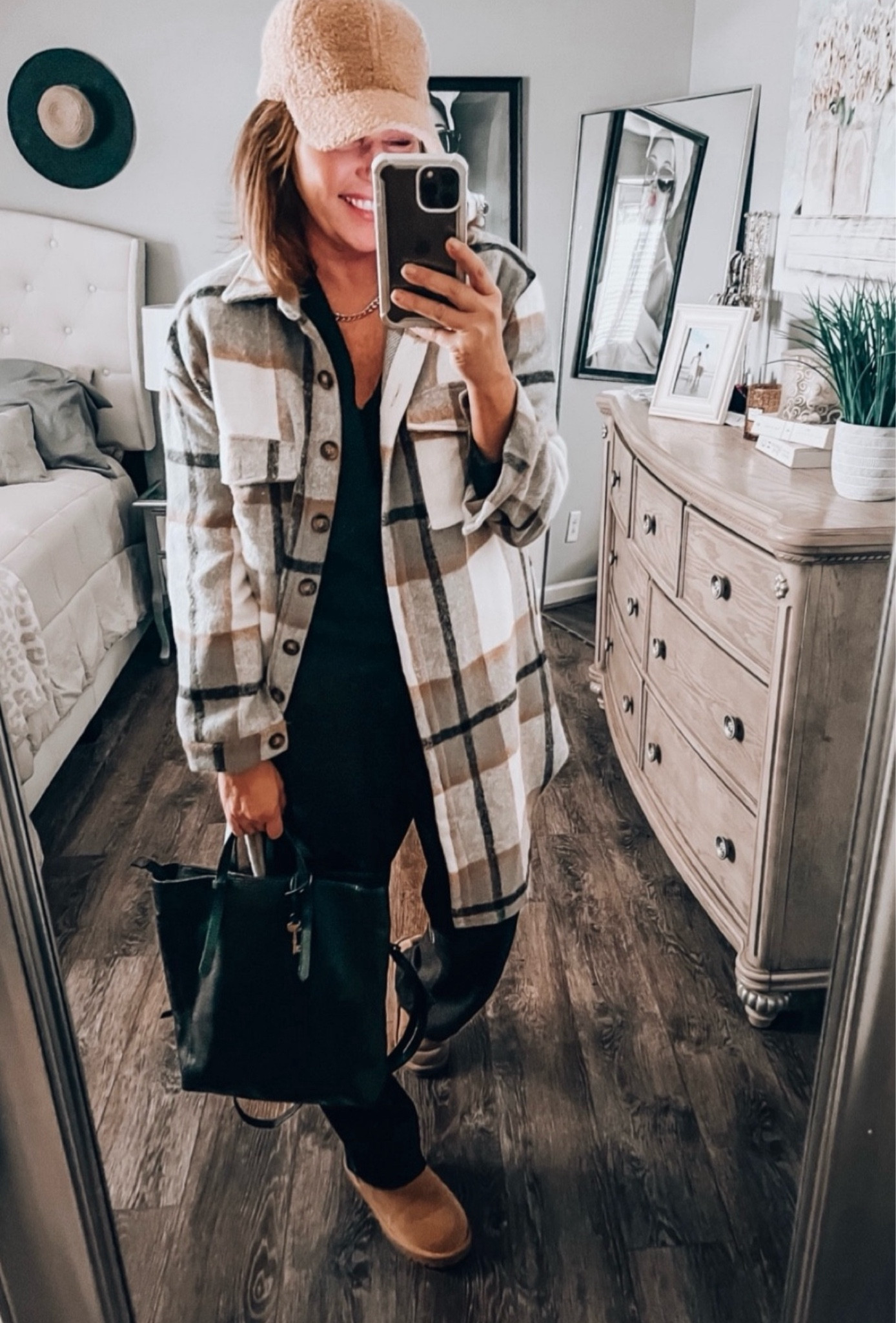 Everyday casual fall outfit from Amazon. Sweatpants fit tts, more colors available, styled with a v neck lightweight sweater, shacket, boots, sherpa hat and Fossil backpack. All items fits Its, more colors available 

Fall outfit, winter outfit, thanksgiving outfit, gifts for her, shacket, amazon fashion, boots, joggers, fashion over 40

#LTKfindsunder50 #LTKsalealert #LTKover40

#LTKStyleTip #LTKSaleAlert #LTKFindsUnder50