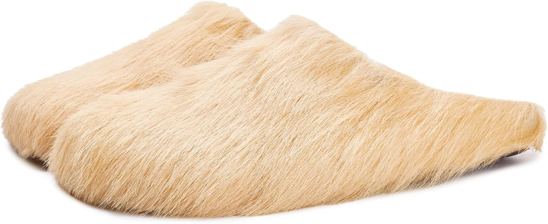 Real Fur Slides Mules for Women Round Toe Slip on Sandals Fuzzy Luxury Platform Clogs Slippers Co... | Amazon (US)