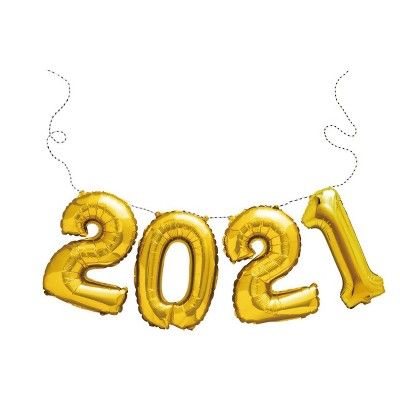 2021 'New Year's Eve' Mylar Balloon Gold - Spritz™ | Target