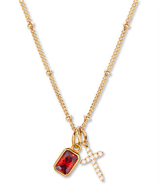 Josephine Cross Birthstone Necklace | Macy's