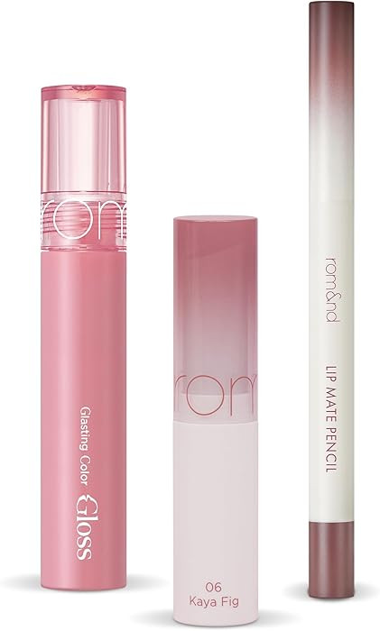 rom&nd Volume Hack Trio Sweet Fig Set | Korean Lip Combo for Plump, Hydrated & Glossy Lips | 3-in... | Amazon (US)
