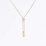 Graceful Rings Gix Minimalist Engraved Pendants Necklace Mens Gold Chain | Amazon (US)