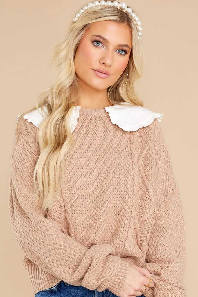 Wonderful Fairytale Taupe Sweater | Red Dress 