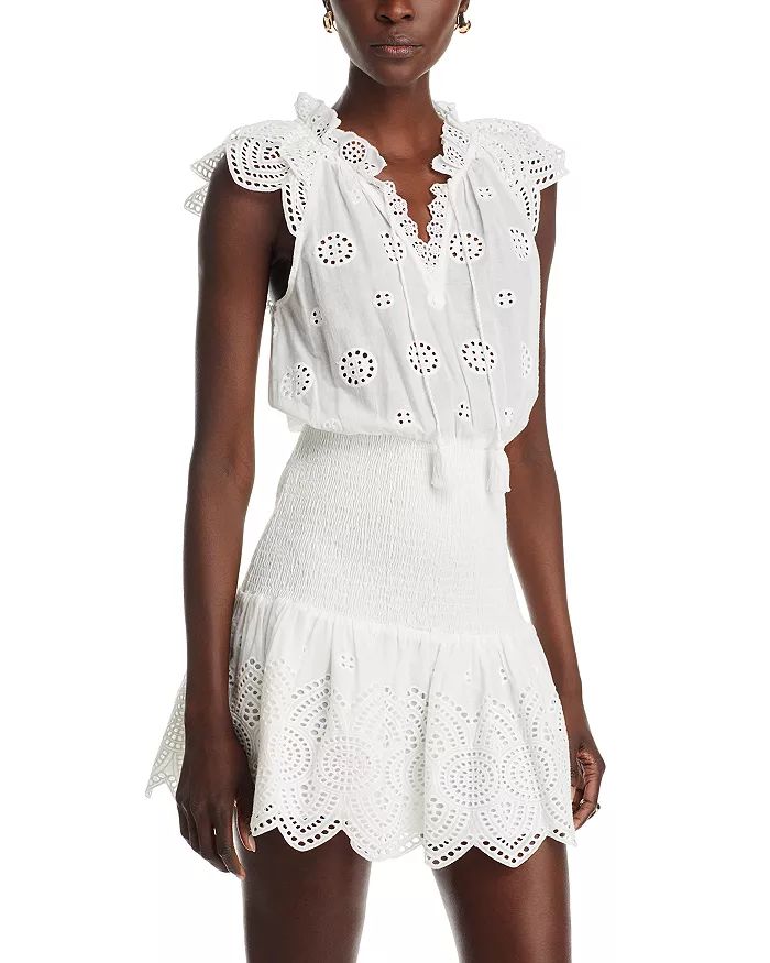 Smocked Eyelet Mini Dress - 100% Exclusive | Bloomingdale's (US)