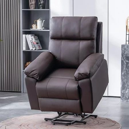 Erommy Power Lift Recliner Chair PU Leather Recliners with Massage and Heat Electric Recliner Chair  | Walmart (US)