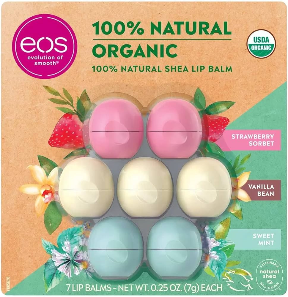 eos USDA Organic Lip Balm, 7 Spheres | Amazon (US)