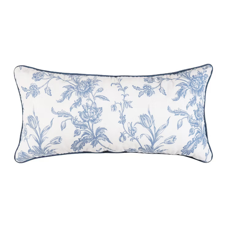 C&F Home 12" x 24" Bleighton Blue Lattice Throw Pillow | Target