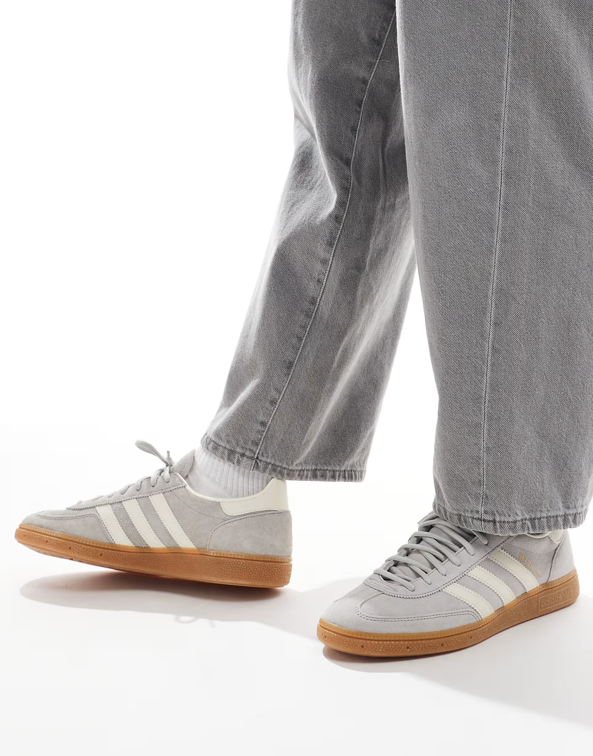 adidas Originals gum sole Handball Spezial trainers in grey | ASOS (Global)